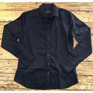 Holt Renfrew Women’s Size 6 Black Long sleeve Button Down